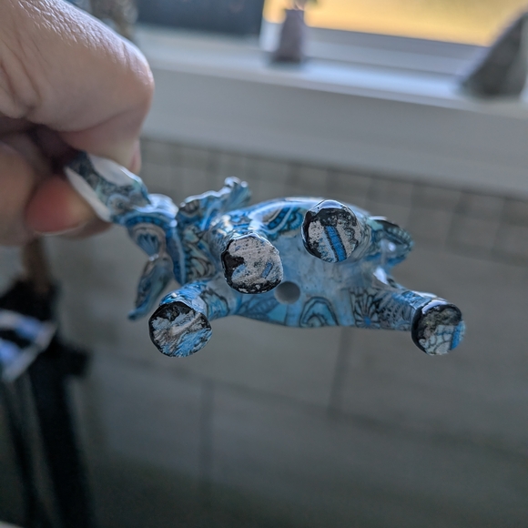 Portugal Paisley Blue Elephant Figurine - Picture 2 of 3